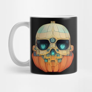 Pumpkin Skull Halloween Mug